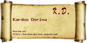 Kardos Dorina névjegykártya