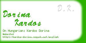 dorina kardos business card